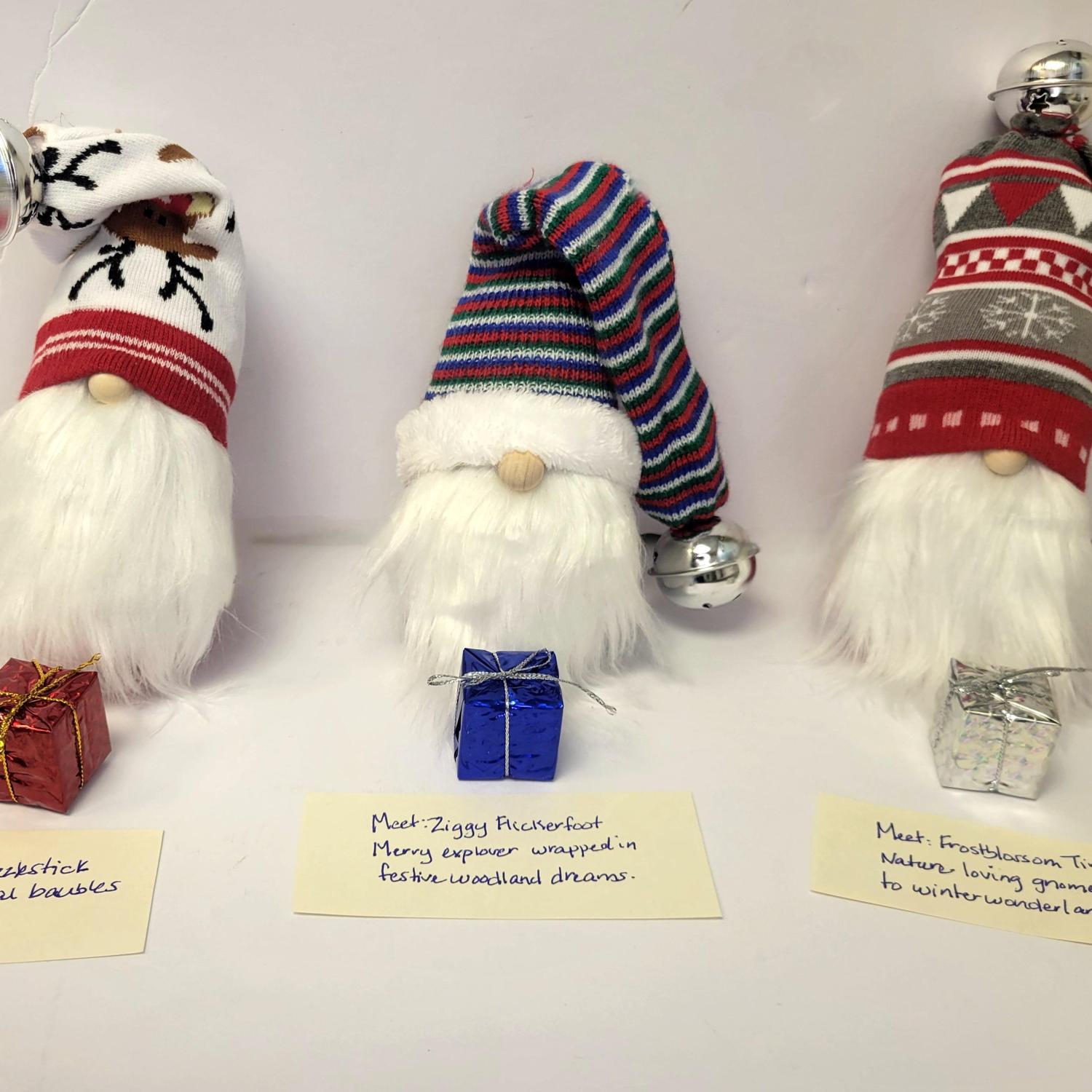 Handmade Holiday GonkGnome Collection - A Set of 3 Christmas Decor