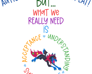 AUTISM ACCEPTANCE WOLF COTTON T-SHIRT
