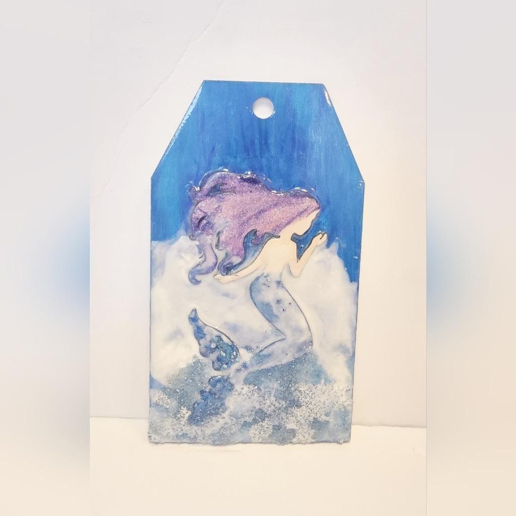 5x7 Mermaid resin wall hanging