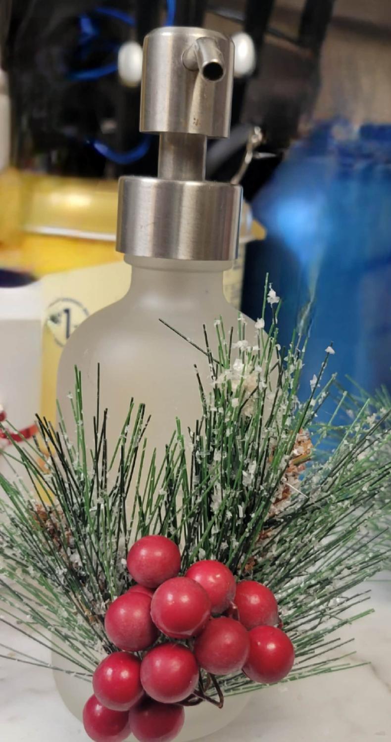 Christmas soap dispenser, holiday decor