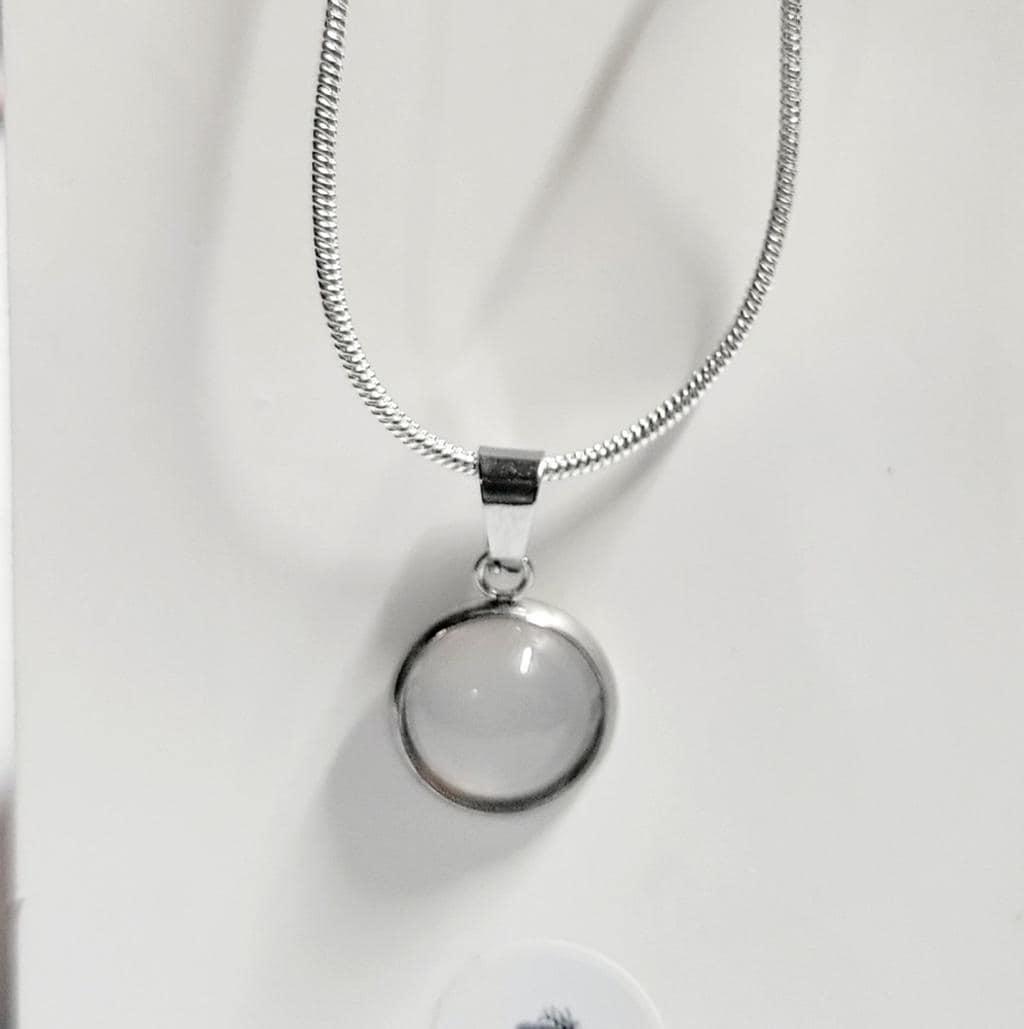Natural Moonstone 925 Sterling Silver Pendant Necklace